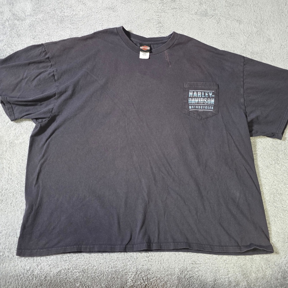 Harley-Davidson Mens‎ 4XL T-Shirt Black Pocket Adventure Dover OH Biker 2015